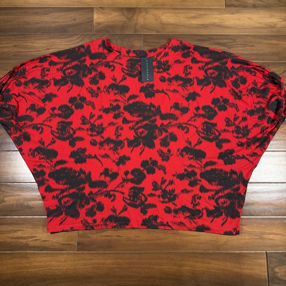 Bryn‎ Walker Women's Size XL Red Dragon Oversized Wilder Tunic Top Shirt